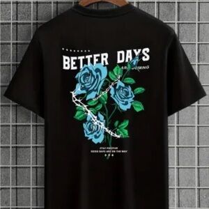 Days Better Letter Print casual tee